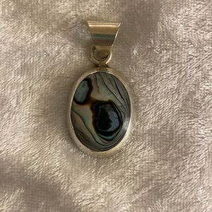 Abalone 925 Marked Sterling Pendent